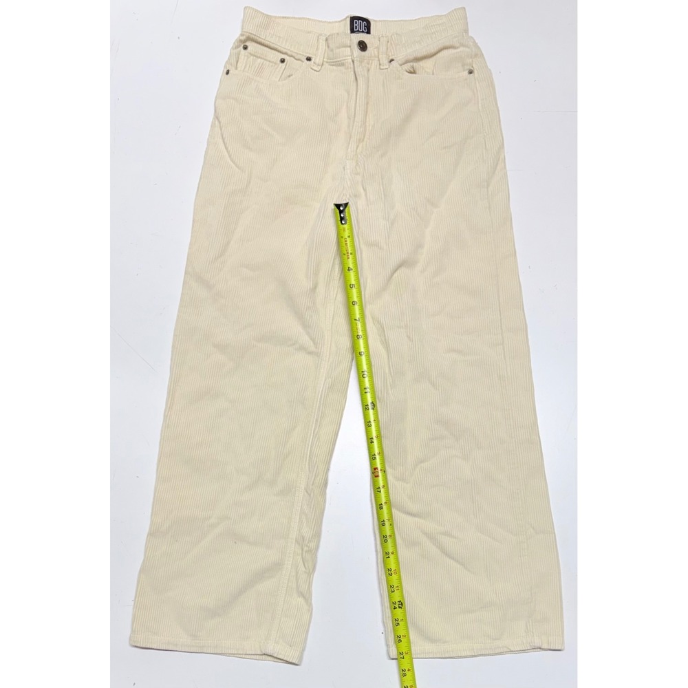 BDG Urban Outfitters High Wide High Rise‎ Corduroy Pants Cream Off White Size 28